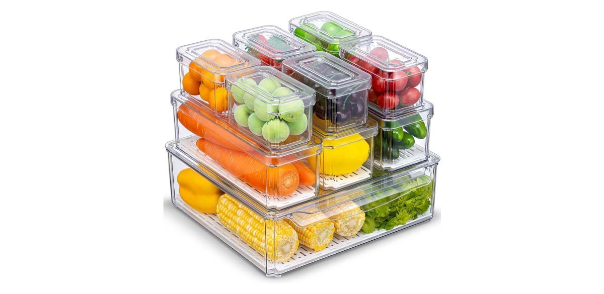 KUMD 10 Pack Fridge Organizer KUMD 10 Pack Fridge Organizer