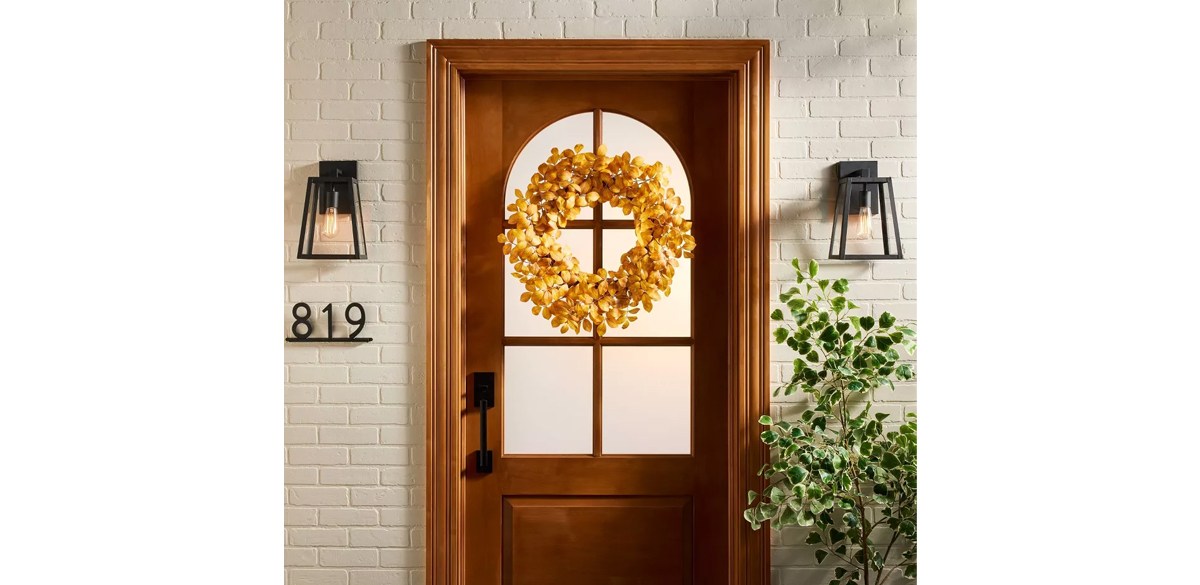 Faux Golden Ash Leaf Fall Wreath - Hearth &amp; Hand with Magnolia