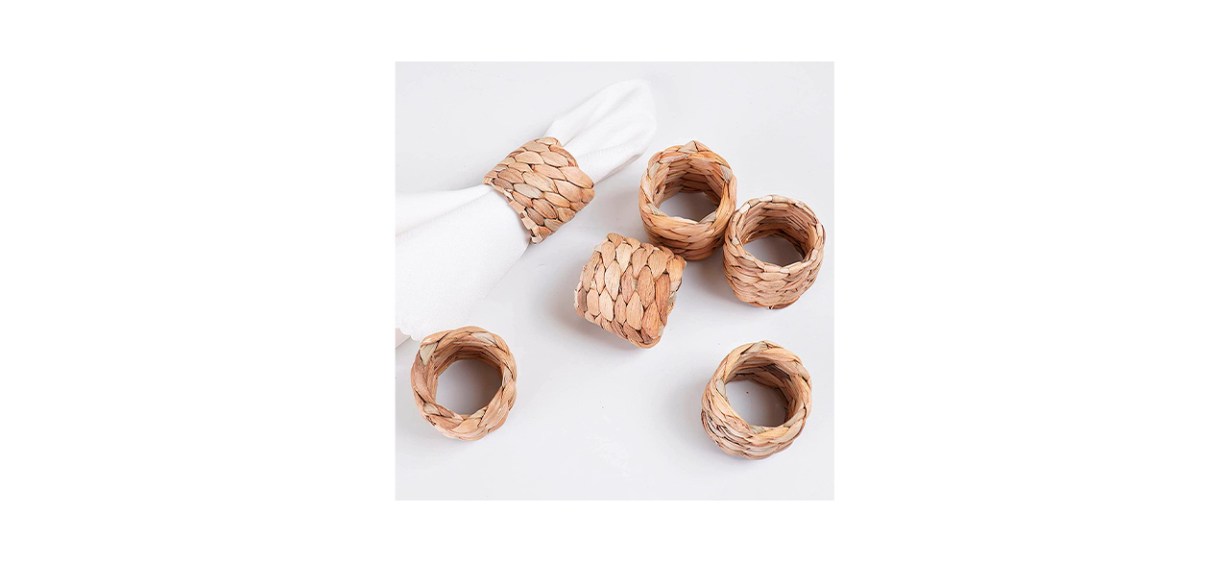 Best Attaone Round Woven Napkin Rings