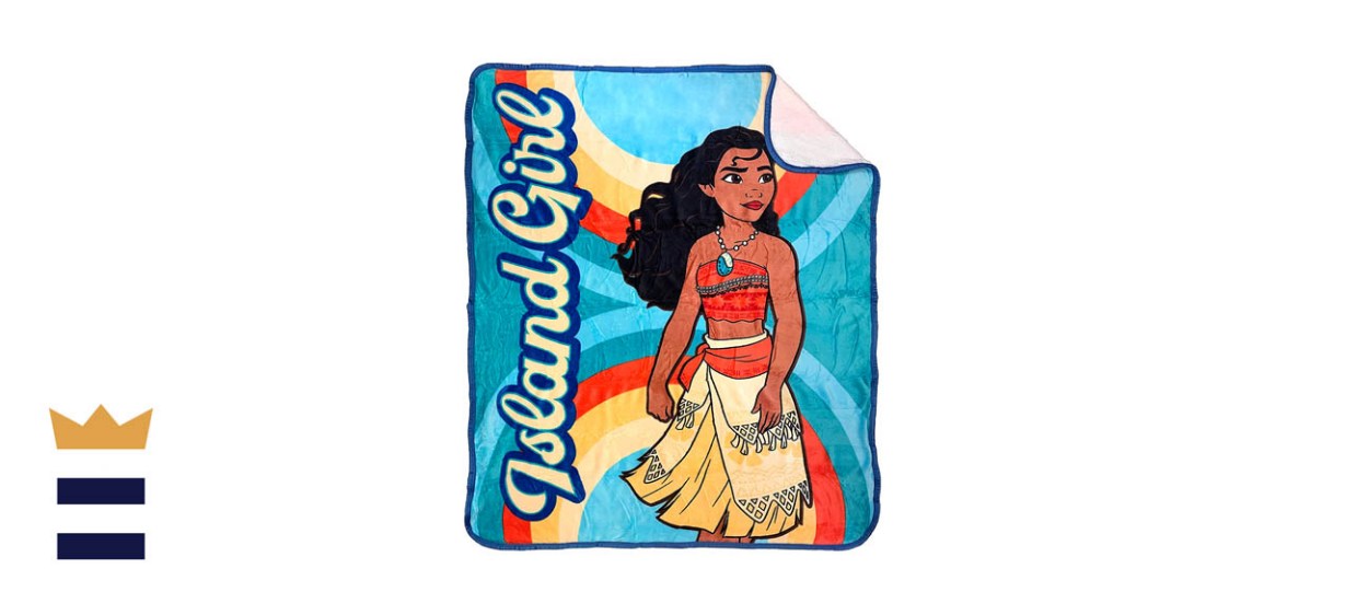 Disney Moana Island Girl Sherpa Throw Blanket