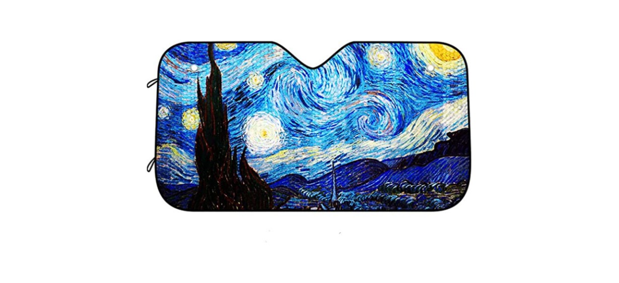 best Dpist Van Gogh Starry Night Car Heat Shield and Sun Shade
