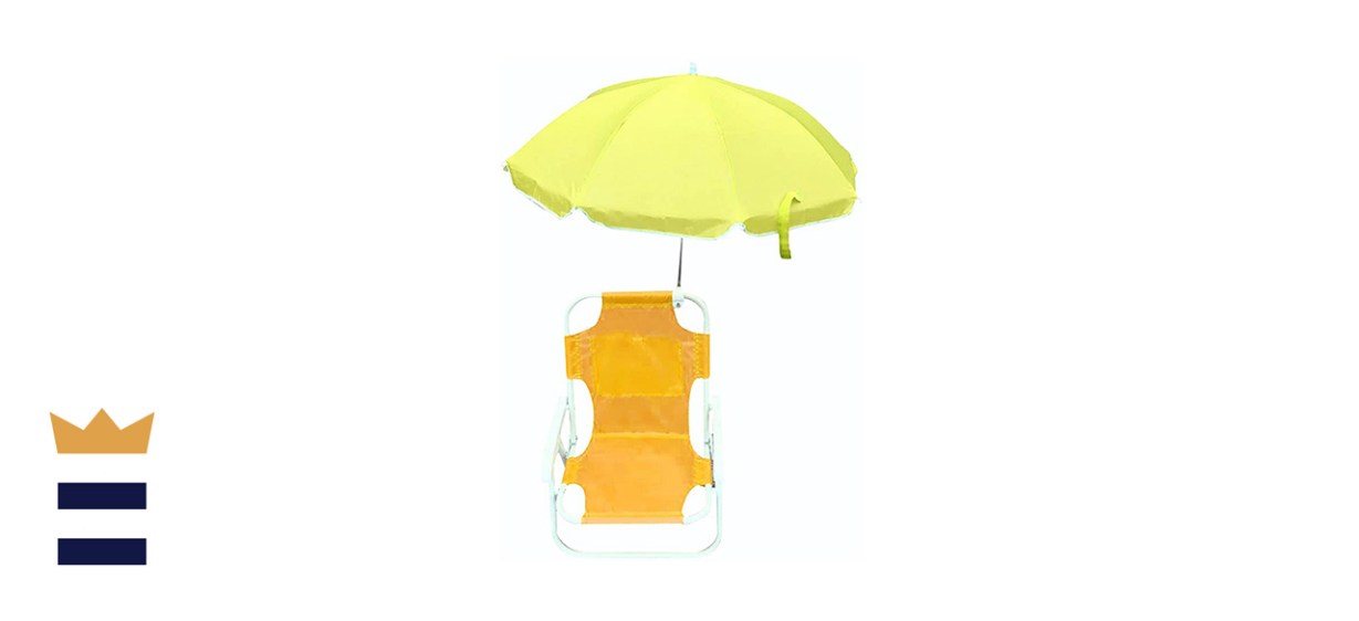 Low-Rise Portable Camp Chair And Folding Umbrella