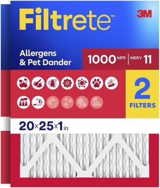 Filtrete Filtrete Allergen Defense MERV 11 / MPR 1000, 20x25x1, 2-Pack