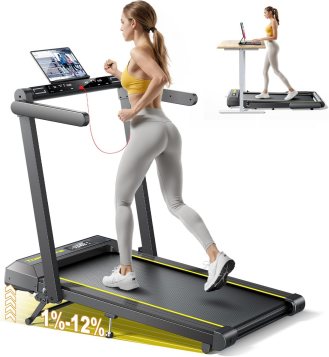 TOPUTURE Walking Pad Treadmill with 12% Incline