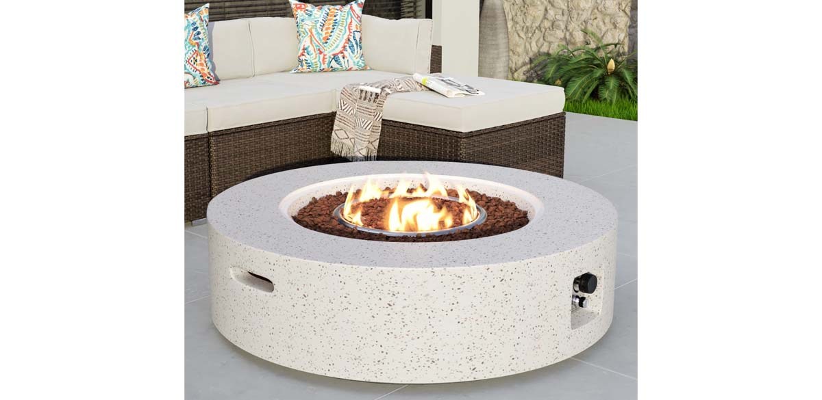 Borgia Concrete Propane Fire Pit Table