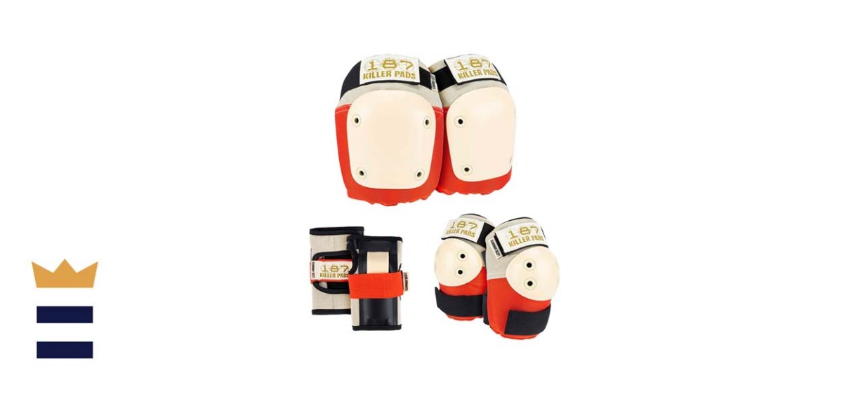 187 Killer Pads Skateboarding Knee Pads, Elbow Pads, and Wrist Guards, Six Pack Pad Set
