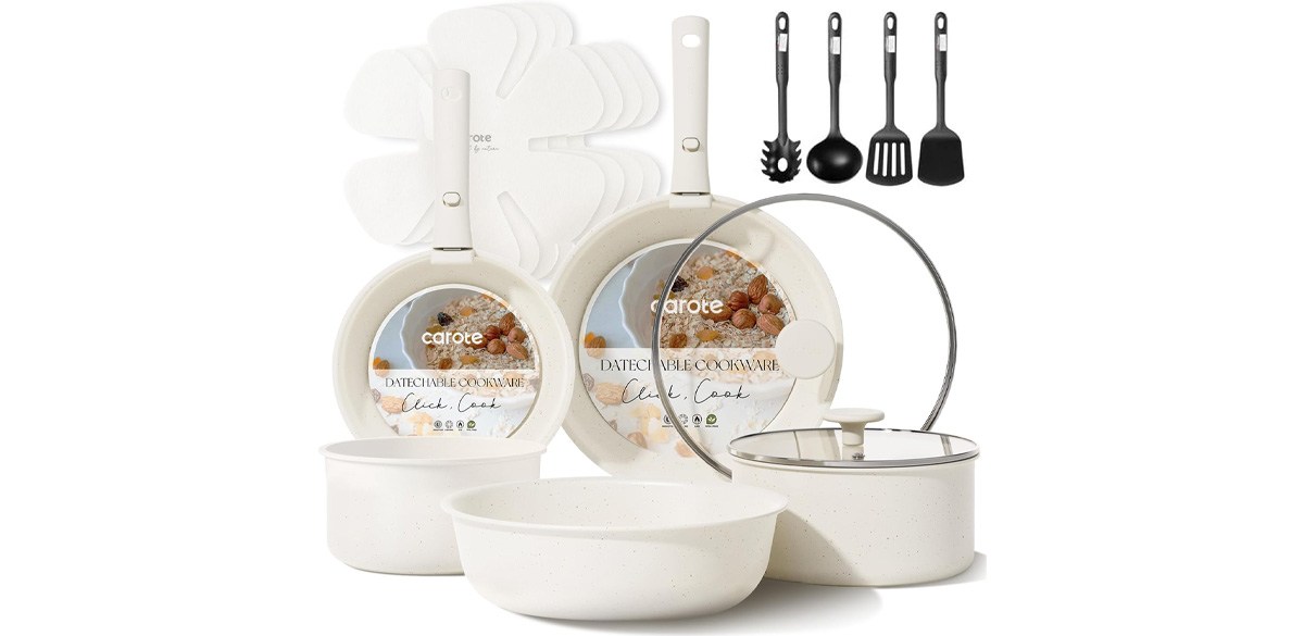 CAROTE 17pcs Pots and Pans Set