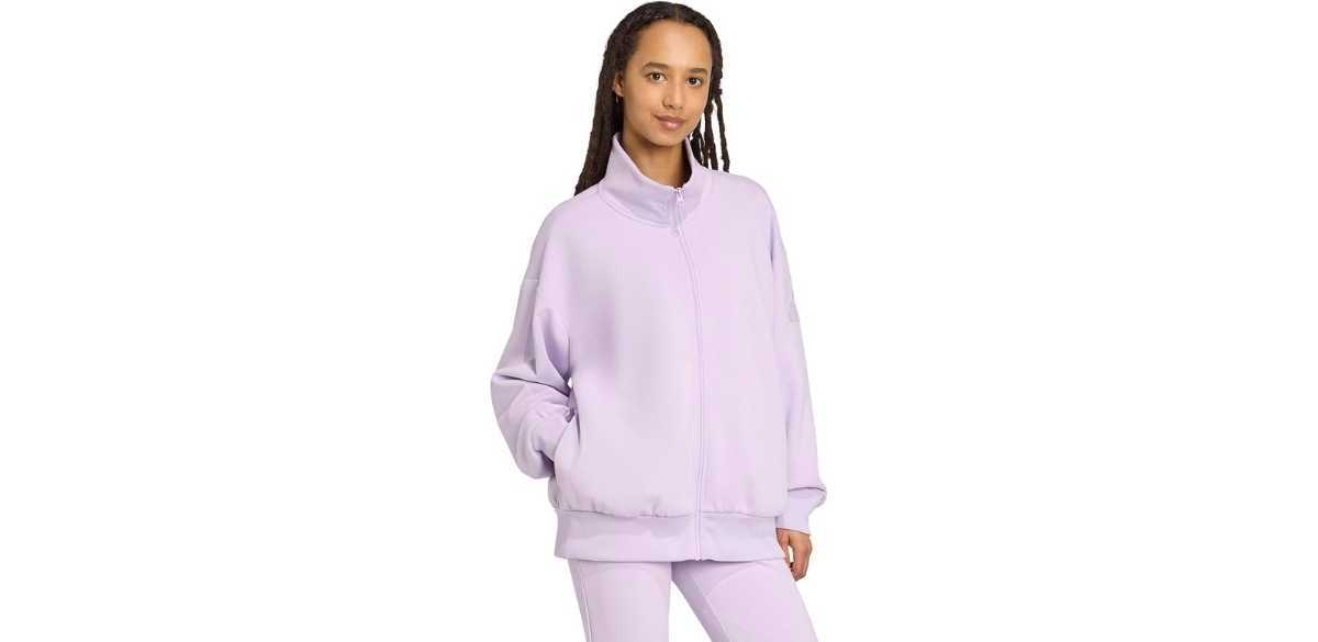 adidas Women's All Szn Soft Lux Loose Full-zip Track Top