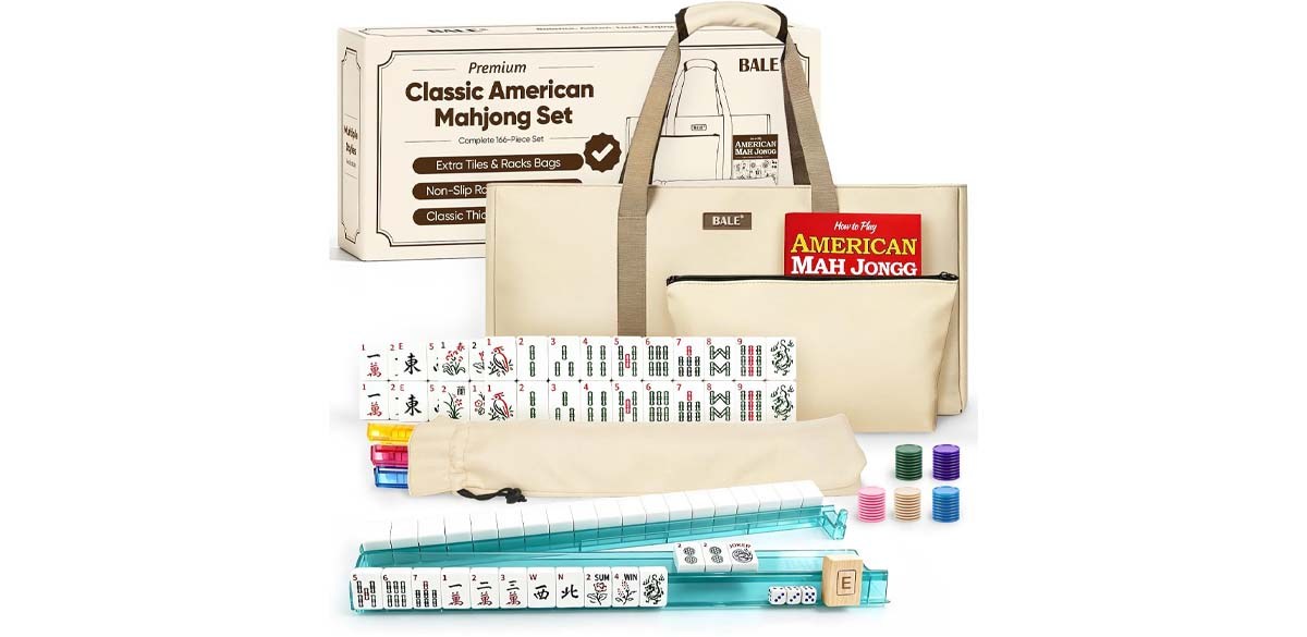 BALE® Upgraded American Mahjong Tile Set with Complete Game Accessories