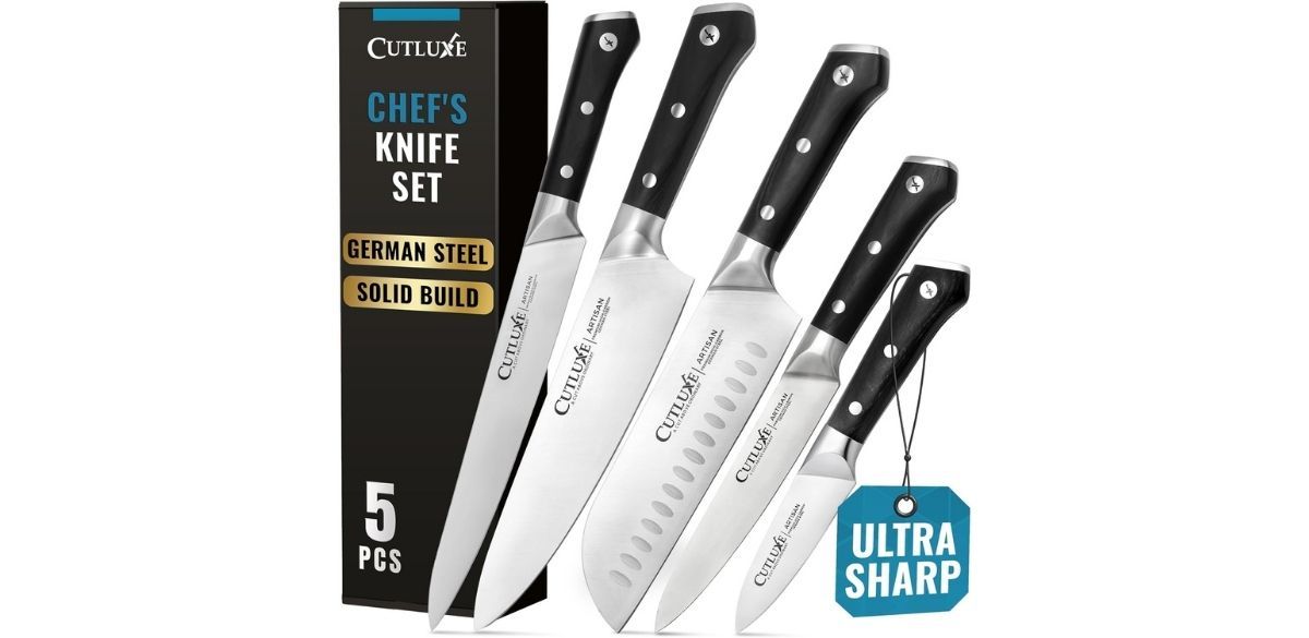 Cutluxe Kitchen Knives, 5-Piece Chef Knife Set