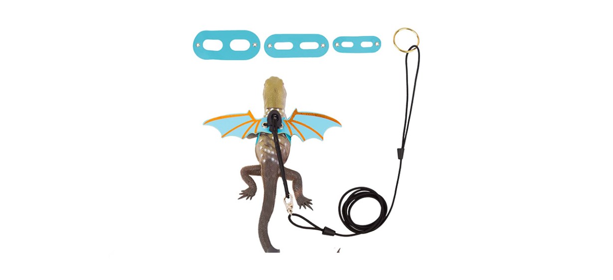 Adoggygo Leather Wing Harness with Removable Leash