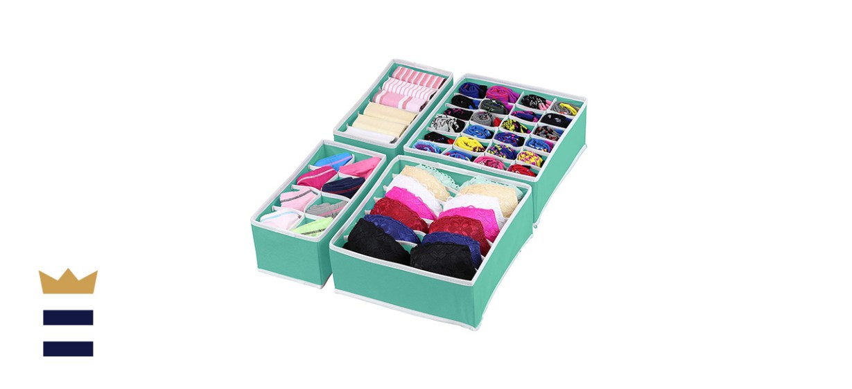 Simple Houseware Closet Underwear Organizer Drawer Divider 4 Set