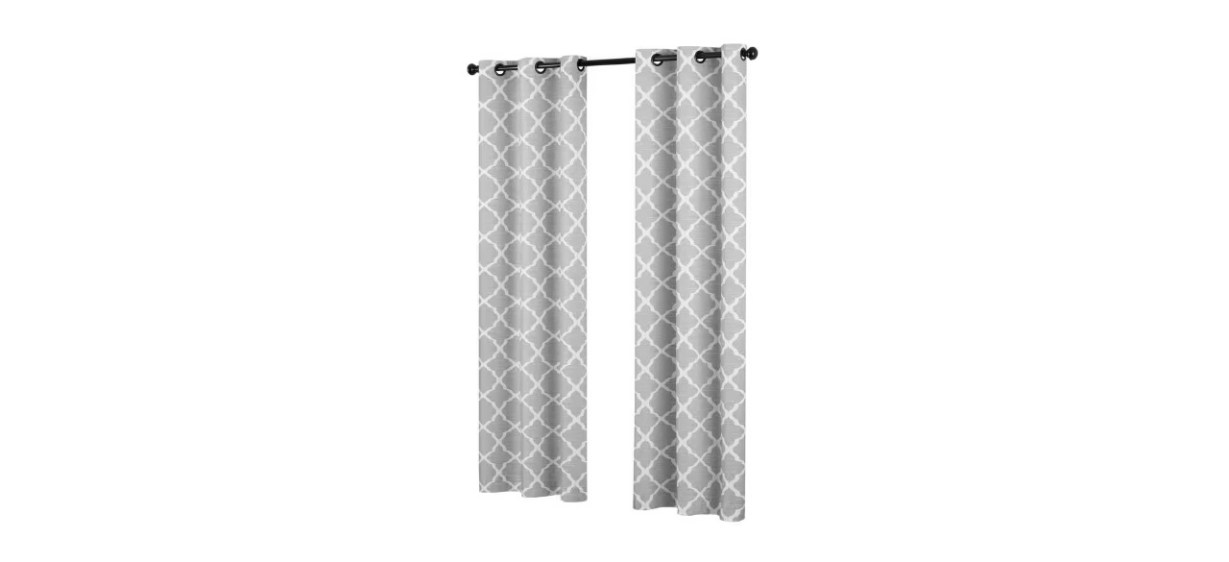 Eclipse Fret Thermaback Lattice Blackout Curtain