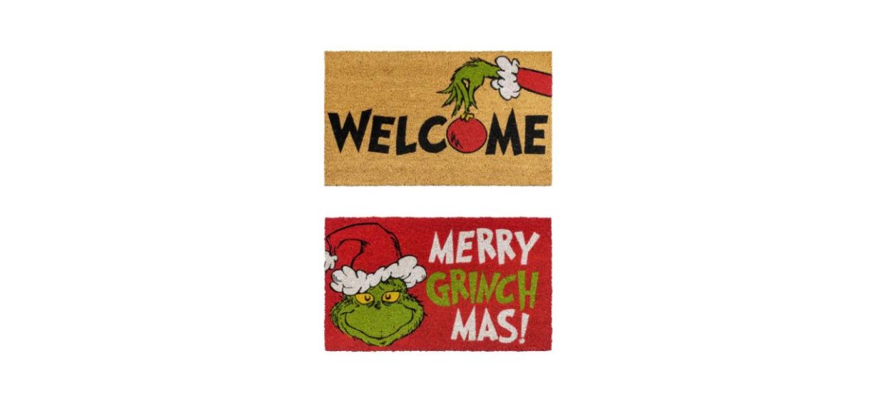 Best Gertmenian &amp; Sons The Grinch Welcome and Merry Grinchmas Coir Door Mats