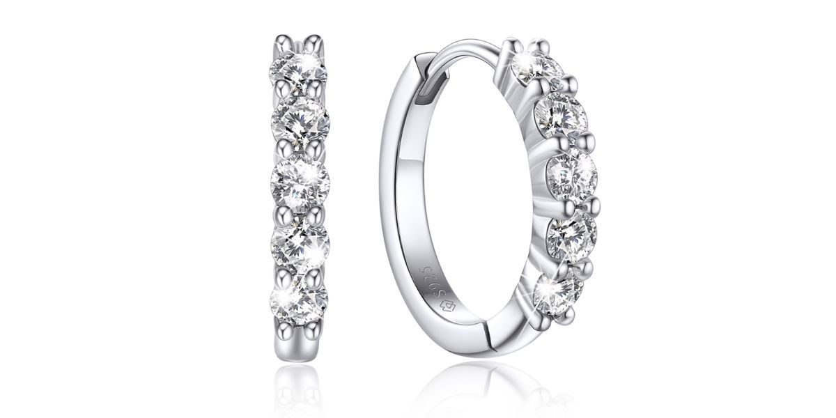 MomentWish Moissanite Hoop Earrings