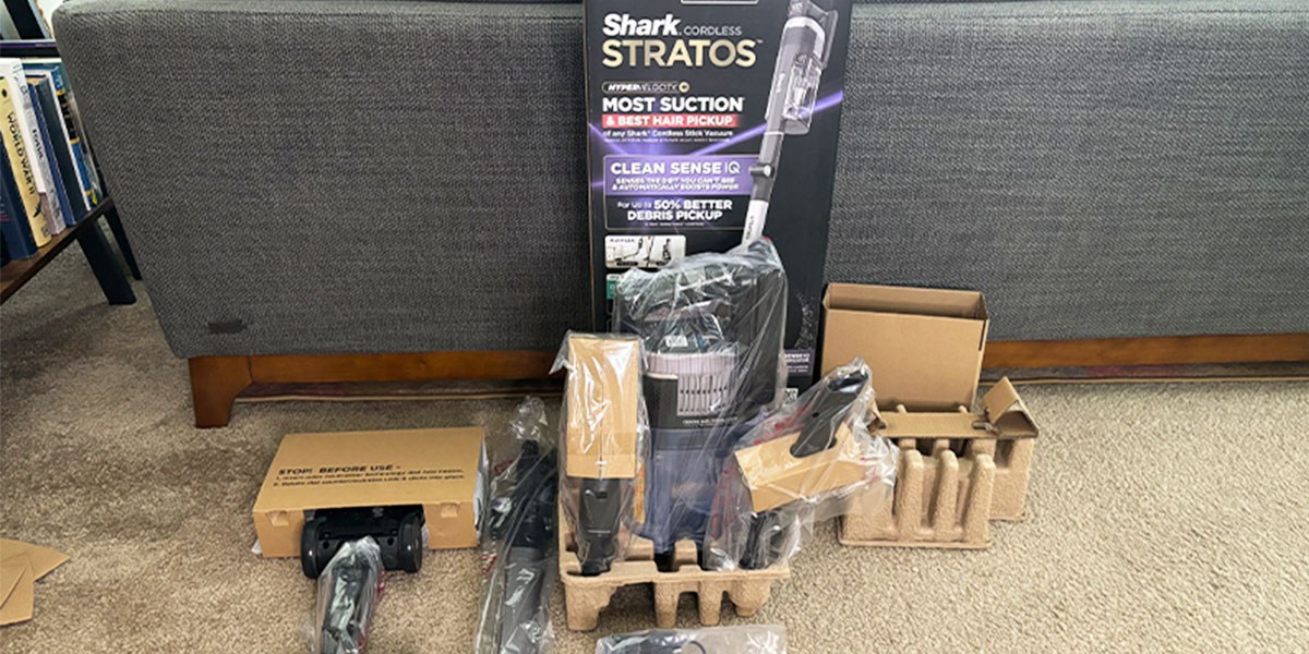 Shark Vertex Ultra Lightweight Cordless Stick Vacuum product packaging