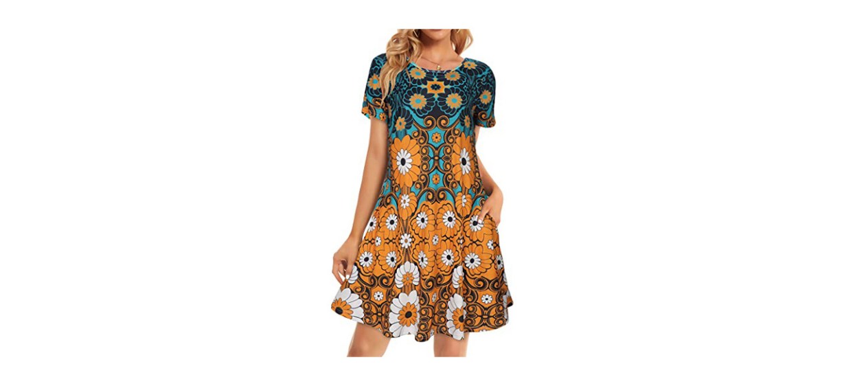 Elescat Women's Summer T-Shirt Dress Elescat Women's Summer T-Shirt Dress