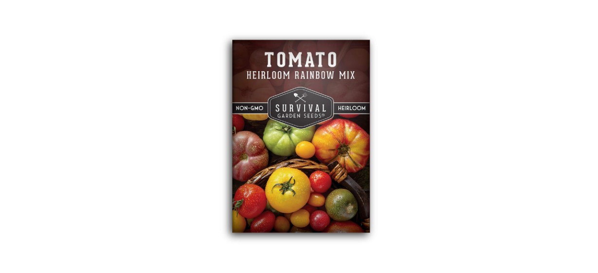 Survival Garden Seeds - Heirloom Rainbow Mix Tomato Seed for Planting
