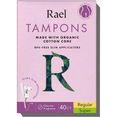 Rael Organic Cotton Compact Tampons