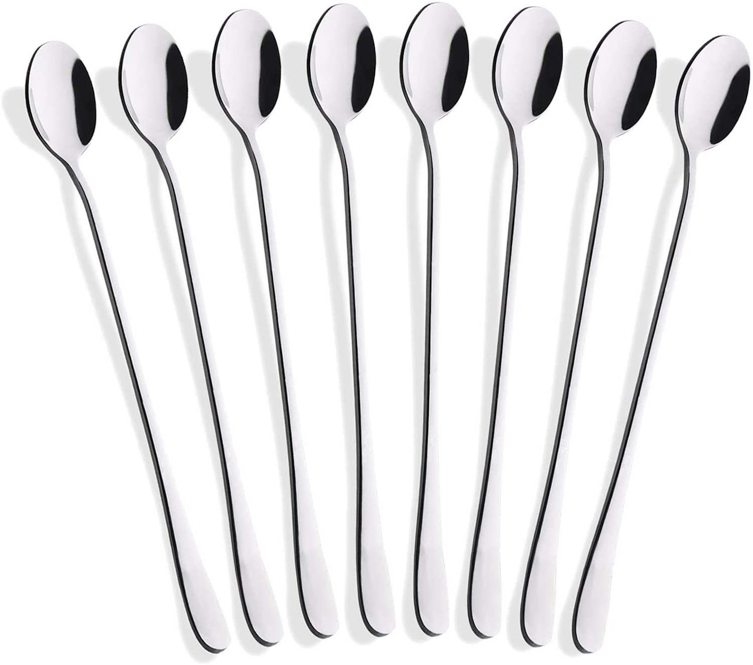 HIWARE 9-Inch Long Handle Iced Tea Spoons