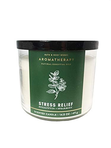 Bath &amp; Body Works Aromatherapy Stress Relief Candle, Eucalyptus Spearmint