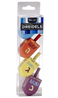 Rite Lite Large Wood Dreidels, 4-Pack