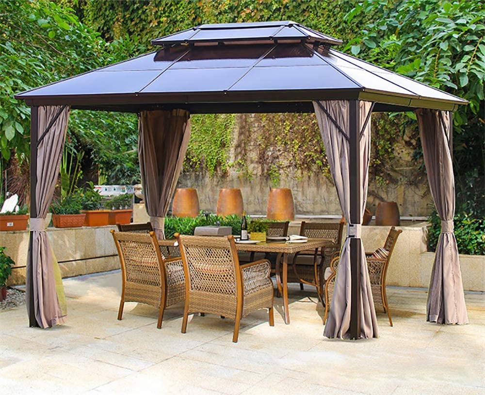 EROMMY 10&#039; x 13’ Double Roof Hardtop Gazebo