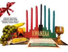 7 Symbols of Kwanzaa 13-Piece Kwanzaa Kinara Celebration Set