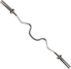 Sunny Health & Fitness 48" Olympic Super Curl Bar with Ring Collars